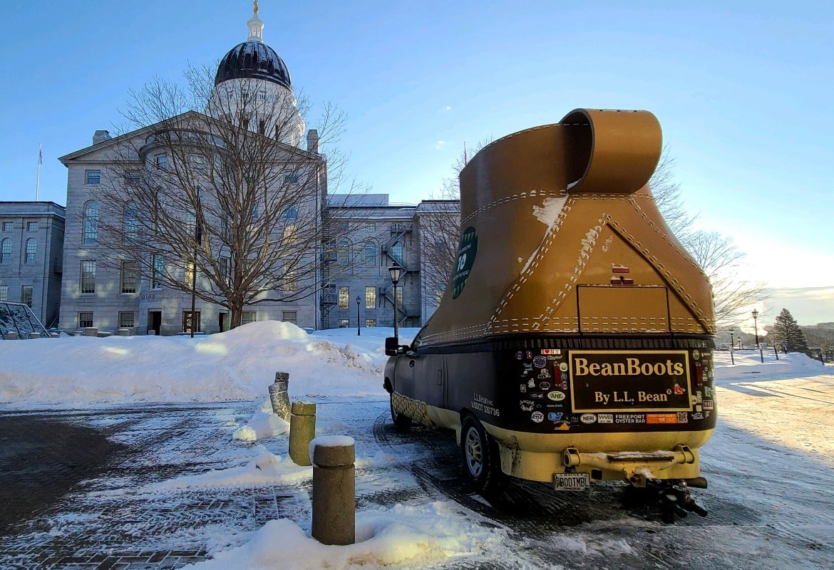 LL Bean boot car